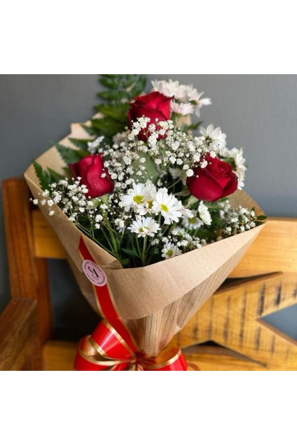 BUQUE 3 ROSAS NATURAL