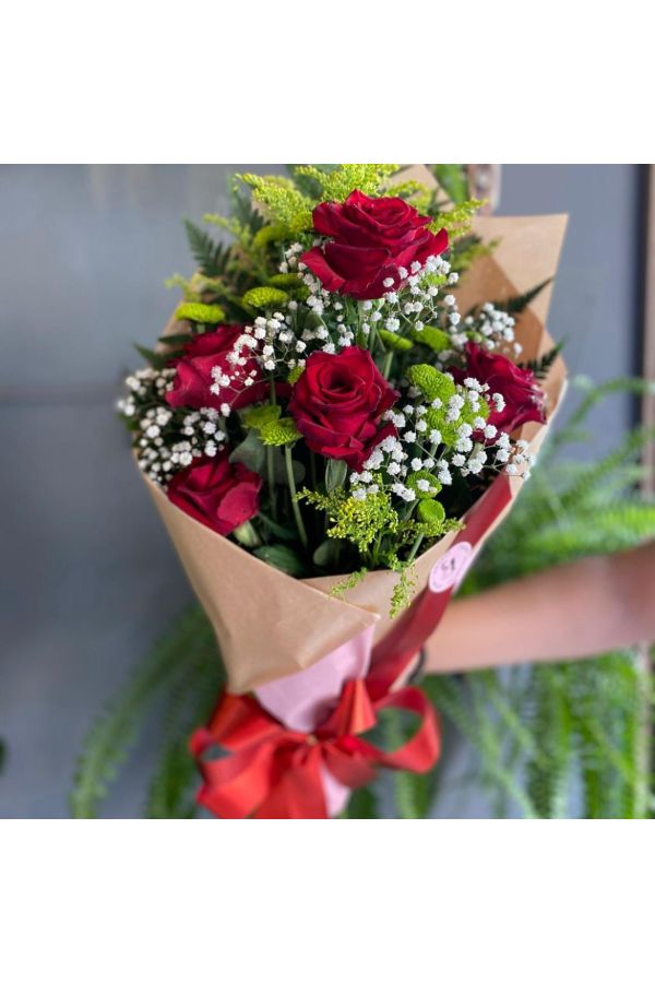 BUQUE 5 ROSAS NATURAL